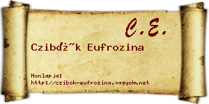 Czibók Eufrozina névjegykártya